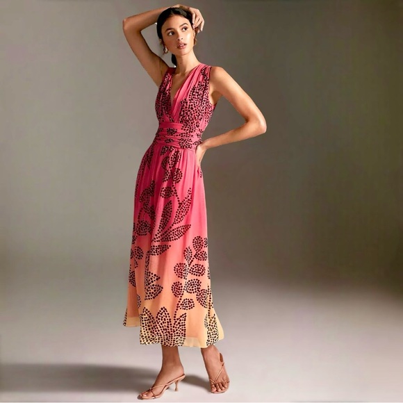Anthropologie Dresses & Skirts - NWT Anthropologie Verb by Pallavi Singhee V-Neck Ombre Maxi Dress Size S
